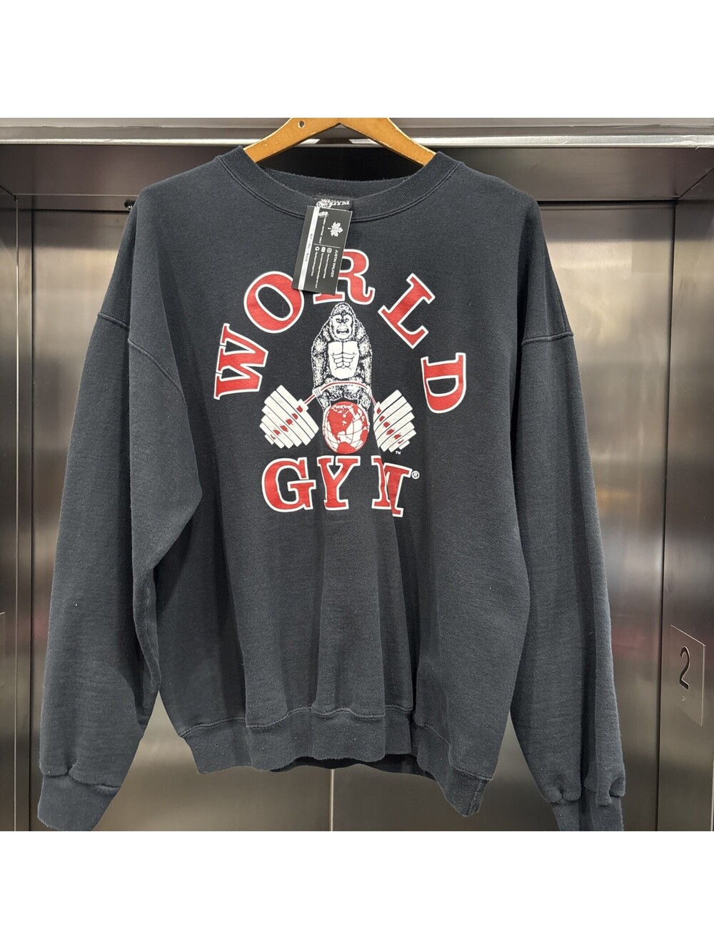90’s World Gym Vintage Workout Gym Crewneck Pullover Sweater